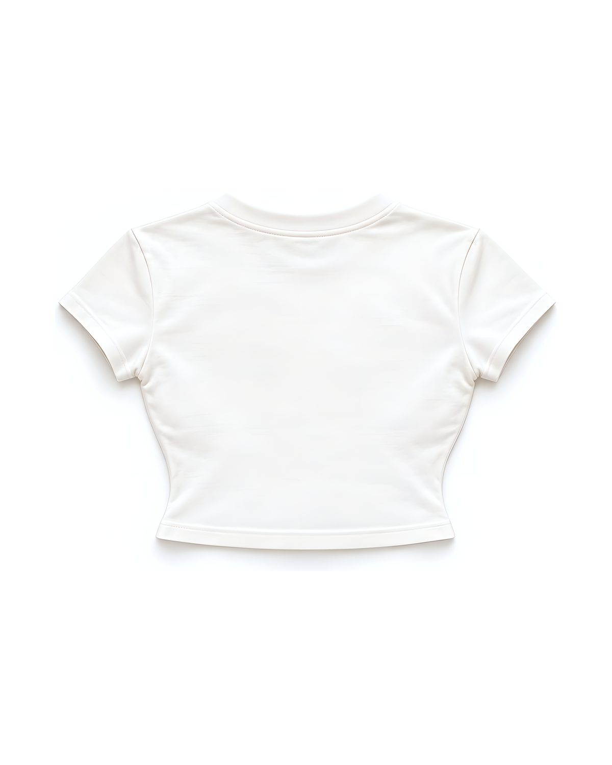 White City Bloom cropped T-shirt, back view, plain