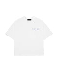 White North From London oversized T-shirt, front view with a small COVVE chest logo